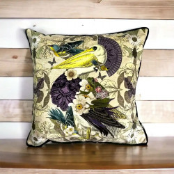 Coussin "Pélican dentelle"